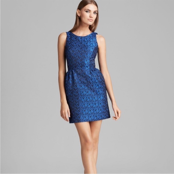Erin Fetherson Blue Bow Dress Backless Size 0 NWOT - Picture 1 of 10